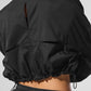 Cropped 1/4 Zip Aerial Crew Sweatshirt — Black