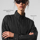 Cropped 1/4 Zip Aerial Crew Sweatshirt — Black